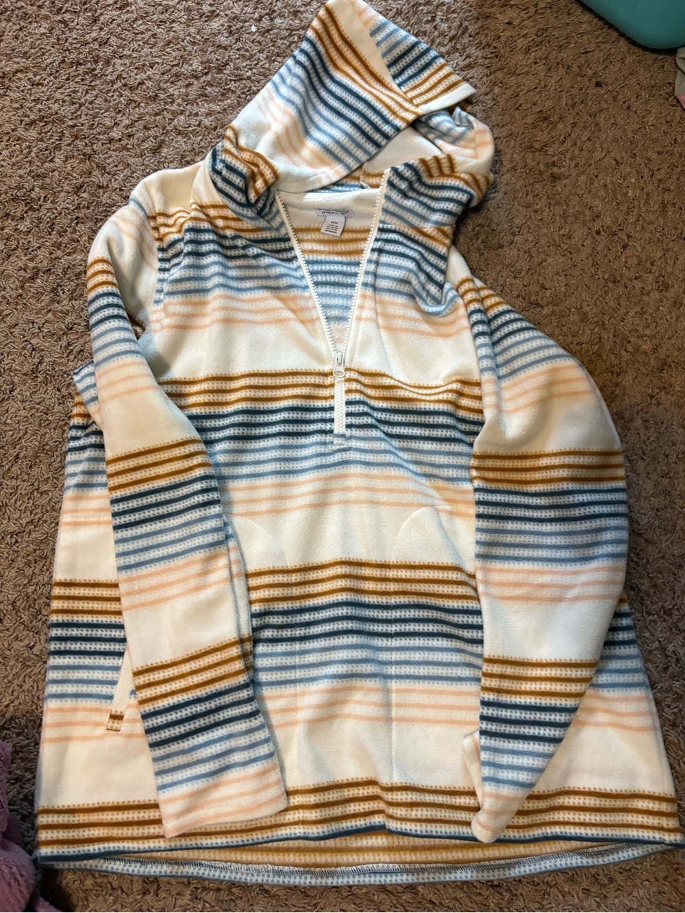 Womeny Oneil Hooded Quarter-Zip Fleece Pullover